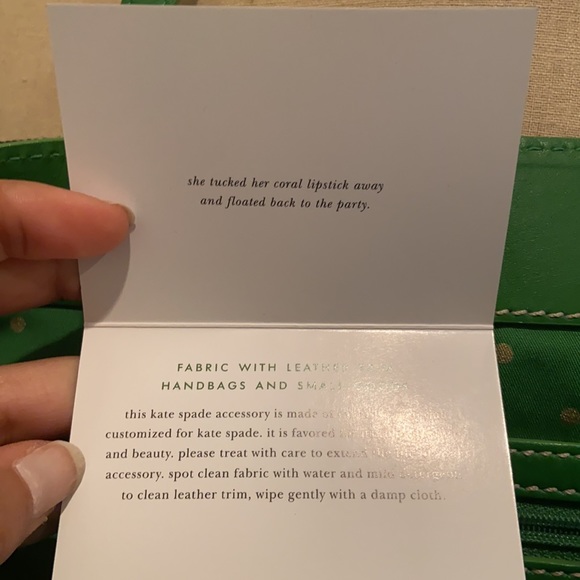 Kate Spade Black and Green Canvas Purse - Picture 8 of 9